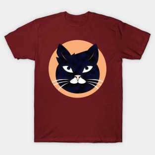 Black cat portrait T-Shirt